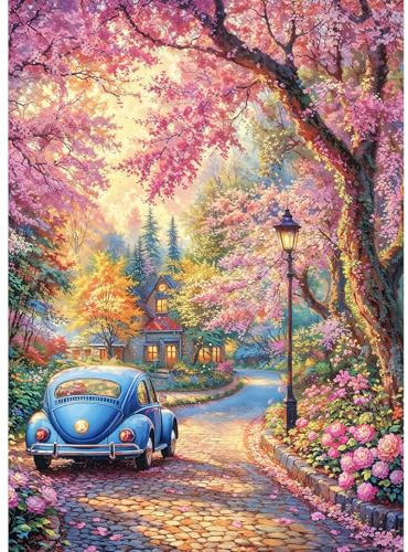 HUADADA Jigsaw Puzzles for Adults 1000 Pieces Romantic Spring Colors 1000 Piece Jigsaw Puzzles for Adults The Whole for Women, Gifts for Men-jigsaws 1000 pieces for adults