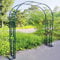 Garden Arch Metal Arbour Rose Trellis Arch Frame 140cm 180cm 220cm 260cm 300cm 340cm Large Strong Tubular Archway For Climbing Plants Backyard, Lawn, Patio, Courtyard, Wedding(Green,180x230x40cm)