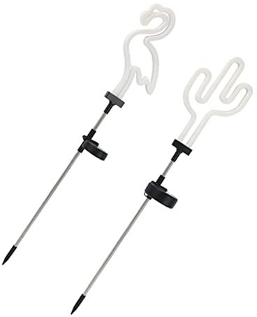 Gatuida 2piezas Luces Solares Neón Decoración Jardín Caminos Aire Luz Solar Exterior