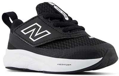 New Balance Boy's Unisex Kids Fresh Foam 625 New-B Hook & Loop Sneaker, Black/White, 8 UK Child