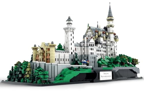 Aimmob Klemmbausteine Schloss Neuschwanstein Burg Modell 6786 Teile für Erwachsene | Architektur Building Set für Erwachsene Männer & Haus Deko
