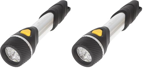 VARTA Taschenlampe mit 9 LEDs inkl. 2x AA Batterien, Day Light Multi LED F20 Leuchte, Taschenleuchte mit Anhänger, Lampe ideal für Haushalt, Angeln, Garage, Notfall, Stromausfall, Outdoor