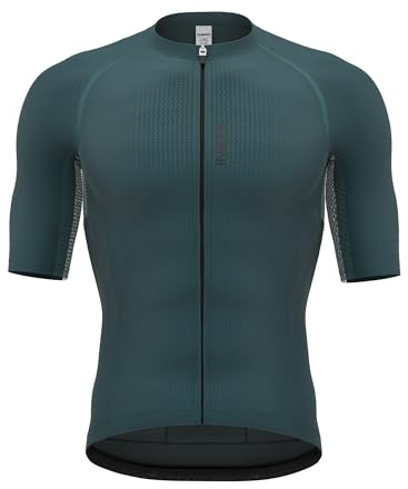 INBIKE Radtrikot Herren Kurzarm Atmungsaktives Sommer Fahrradtrikot mit Mesh-Einsatz Enges Rennrad Trikot FahrradShirt mit Anti-Rutsch Saum für Radsport MTB Farrad E-Bike