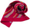 TigerTie Damen Seidenschal rot blau orange gelb gestreift 160 x 35 - Halstuch Schal