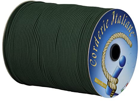 Corderie Italiane 003009009 Cordino per tende veneziane, 3 mm, 200 Metri, Verde Scuro