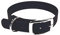 LENNIE BioThane Halsband, Dornschnalle, 25 mm breit, Größe 38-46 cm, Schwarz, Aufdruck möglich