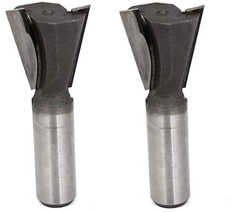 Sourcingmap 1/2 x 1 Straight Shank Dovetail Router Bit Wood Cutting Tool 2 Pcs