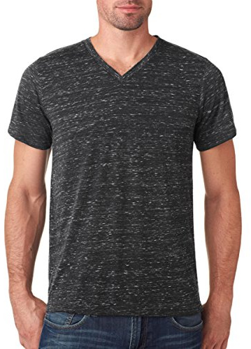 Canvas for Men's Delancey V-Neck T-Shirt, Athletic Heather, Large