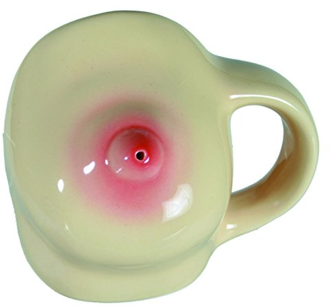 Ceramic Mug - Breast - Boobs, Boobies, Boob - Mens, Mans, Gents, His, Him Most, Top, Best Popular Present, Gift Ideas for Birthday, Christmas, Xmas