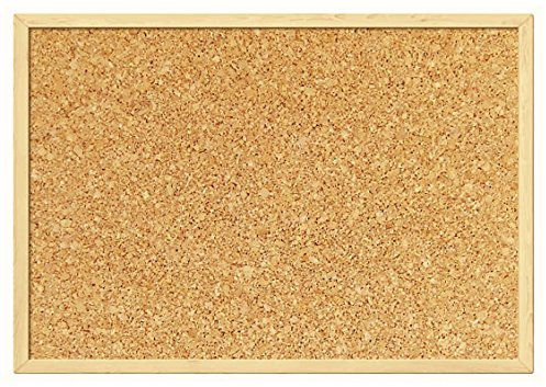 Cork Pin Notice Board 600MM x 900MM Office Memo School with 6 Push Pins Board Classic Wood Natural Frame Board …