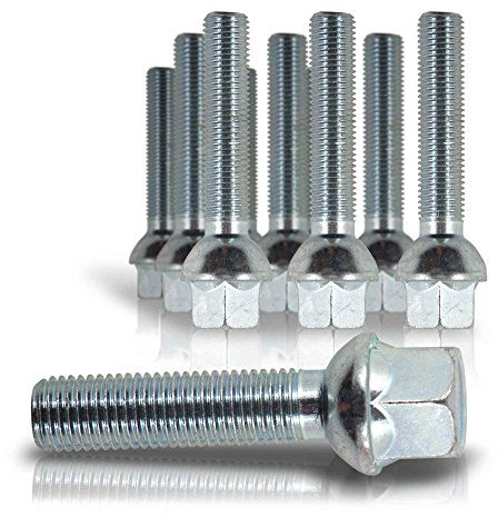 10 x Radbolzen Radschrauben Spurverbreiterung Alufelgen Kugelbund M14 x 1,5 33 mm