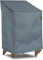 HENTEX Schutzhülle gartenstühle aufeinandergestapelte Gartenstühle, Wasserdicht, Winddicht, UV-Beständiges, Mit Zugband und Befestigungsclips, bis zu 4 Stühle, Grau, 75x78DxH65/110 cm
