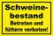 Schild - Schweine-bestand - 30x20cm | Bohrlöcher | 3mm Hartschaum – S00039-023-C - 20 Varianten