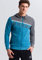 Erima Herren 5-C Trainingsjacke mit Kapuze, oriental blue melange/grau melange/weiß, XXXL