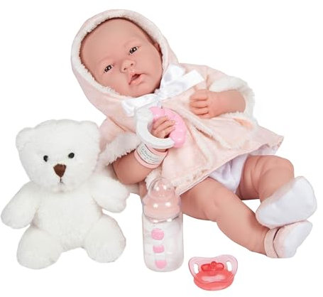 JC TOYS - La Newborn Babypuppe, Lachsfarben (18065)