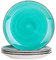 vancasso Bella Green 10.5 Inch Dinner Plate Set of 4, Hand Painted Large Set of Plates in Rustic Look 27cm Serving Dish for Dinner/Steak/Main Dish, Scratch Resistant