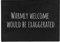 Pechkeks Misfortune Cookies Doormat ''Warmly Welcome'', 70 x 50 cm, Black