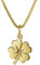 trendor Kleeblatt Anhänger Gold 333 (8 Karat) + goldplattierte Halskette Halsschmuck für Kinder, Goldschmuck ist eine tolle Geschenkidee 35922-40 40 cm