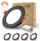 BAGZY Einbaustrahler Schwarz LED Spots ultra flach 18W 230V IP44, 1500 Lumen 4er Set Warmweiß 3000K Ausschnitt 160-170mm,CRI 80,Einbauleuchten Decken Spot,für Schlafzimmer Badezimmer Wohnzimmer