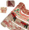 Christmas Ribbon 5 Rolls, Xmas Theme Polyester Satin Ribbon Winter Holiday, Wide Fabric Ribbons for Wedding,Christmas Decorations,Gift Wrapping,Hair Band Sewing DIY Crafts