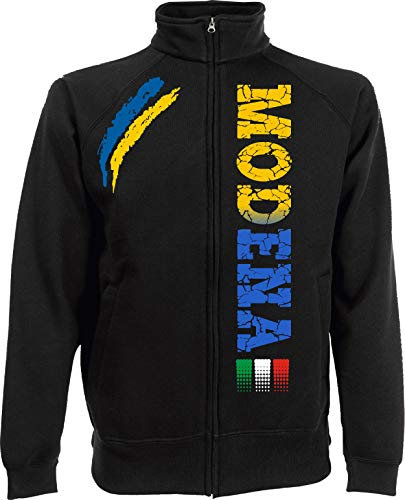 vestipassioni Modena Jacke Tifosi italienische Stadt Sport auch für Kinder, Schwarz , XL