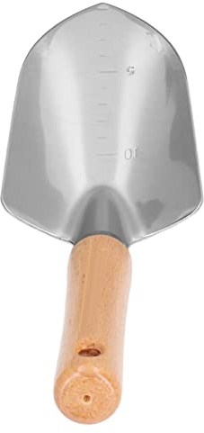 TOPINCN 2 Stück Gartenschaufel Spaten, Gartenkelle Handwerkzeug Gartenarbeit Handwerkzeuge mit Skala für Hausgarten Topfpflanzen Graben Jäten(A01 Breitschaufel)