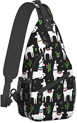 Fylybois Sling Bag Reise Crossbody Rucksack für Frauen Crossbody Brust Tagesrucksack Geschenke, Alpaka, Medium