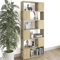 homiuse BüCherregal Sonoma-Eiche Holzregal 80x24x186 cm WüRfelregal BüCherregal Wand Raumteiler Regal Lagerregal Regal Holz Schwerlastregal Steckregal Einfach Zu Montieren