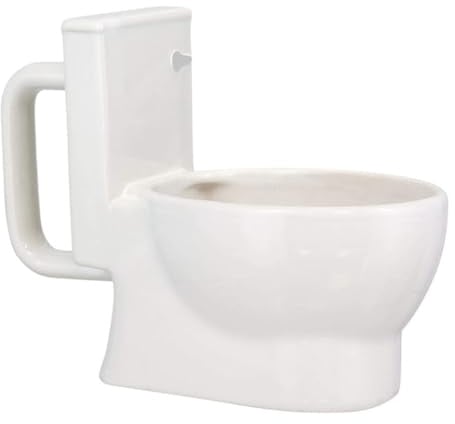 Alipis Toilettentasse Keramikbecher Tee Wasserbecher Lustig Kaffeetassen Keramik-kaffeetasse Espressotassen Aus Keramik Cappuccino-tasse Weiß Büro Hohe Kapazität