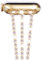 NewWays Bracelet de rechange à maillons en acier inoxydable et strass pour femme, compatible avec iWatch Series 9/8/7/6/5/4/3/2/1/SE, Apple Watch 41 mm, 40 mm, 38 mm (Pierre brillante - Doré)