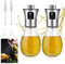DOUSELLA 2 Stück Öl Sprühflasche Glas für Speiseöl 200ML Sprühflasche Ölsprüher für Heißluftfritteuse Olivenöl Sprüher Sprühflasche Essig Sprayer für BBQ Kochen Tropffrei & kein Verstopfen