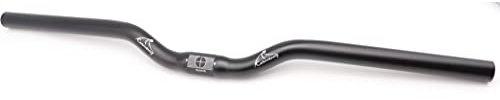 Alu Fahrradlenker Riser Bar Lenker Singlespeed Fixe Single Speed Singlespeed 25,4 H30 breite 600mm (Schwarz)