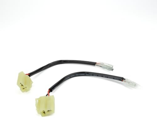 Aharon Motorrad 12V Verlaengerungskabel-Adapter für LED-Blinker | Kompatibel mit Motorrädern von Yamaha (MT09 & R1) | Motorrad Blinker Adapterkabel | Kabeladapterstecker | Wasserdicht