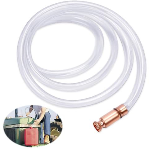 BNGXR Pompa a Sifone Automatica,Pompa Travaso Liquidi, 2m Tubo Pompa per Travaso Liquidi, PVC Manuale Agitatore per Travaso Liquidi per Benzina Diesel Olio Acqua Trasferimento Carburante,