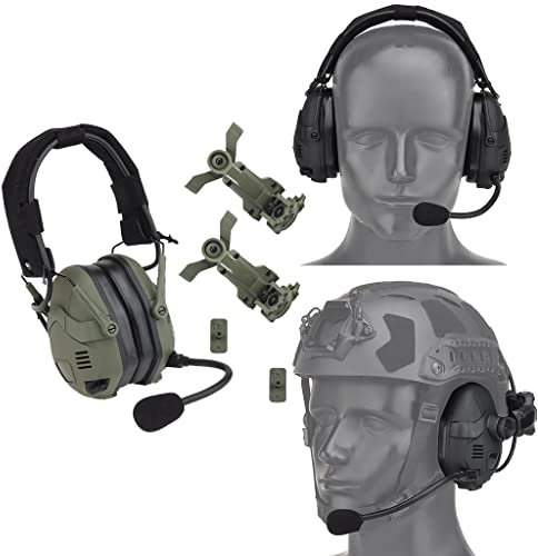 TS TAC-SKY Casque Tactique À Double Usage, Rechargeable pour Les Casques OPS Core Arc Et M-Lok (Color : OD)