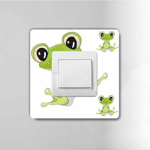 Tapetenschutz Martha von EDS-Werbemedien für Kinder Dekorrahmen Wandschutz Tapetenschoner Lichtschalter Acryl Schalter (1-fach Rahmen, Frosch Felix)