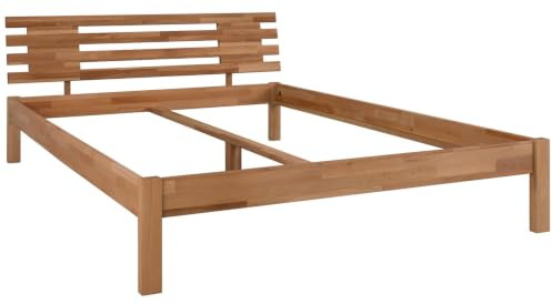 Staboos Bett Ludwig Stabil Bettgestell aus Buche Einzelbett, 90x200 cm | Robustes Balkenbett aus Naturholz, biogeölt & schadstofffrei - Made in Germany für Schlaf-, Jugend- & Gästezimmer