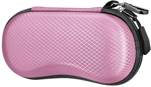 FINTIE Brillenetui Sonnenbrille, EVA Kratzfeste Sonnenbrillen Etui Hardcase mit Karabiner Groß Brillen Etui für Damen Herren Outdoor Sportbrille Fahrradbrille