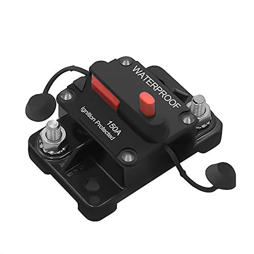 Interruptor Diferencial,Disyuntor Diferencial 30A 40A 50A 60A 70A 80A 100A 120A 150A 200A 300A protección de energía disyuntor fusible reinicio 12-48V DC coche barco Auto impermeable(Color:50A)