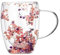 FYJL Mug Personnalisé Tasse en verre à double paroi avec poignée, tasse à café, tasse à lait concentré Tasse Personnalisable(WHITE)