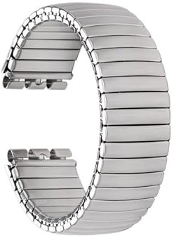 WUURAA For Swatch Edelstahl elastisches Uhrenarmband, Feder elastisches Uhrenarmband 17mm 20mm(Silver(Matte style),17mm)