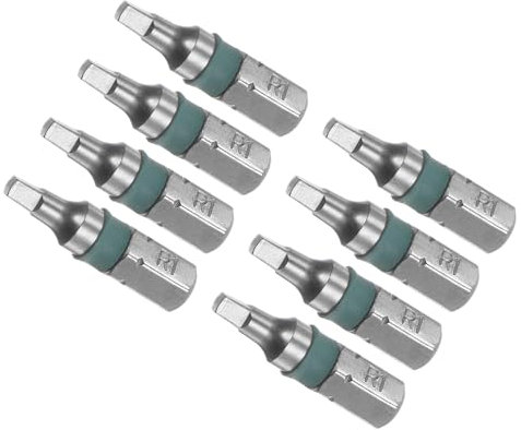 CoCud Square Screwdriver Bits, 2.5mm Head 25mm Length 1/4 Hex Shank, Steel Square Head Screwdriver Bit - (Applications: for Automobile Repair), 8-Pieces