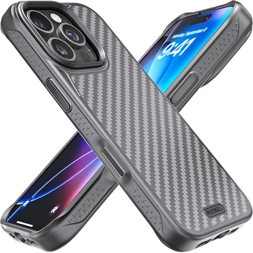 REBEL Case for iPhone 16 Pro [Gen-6 Aramid Fiber] Strong MagSafe Compatible, Grippy Sides, Shockproof Corners, Metal Lens + Buttons, Upgraded Protective Design, 6.3 Inch Phone 2024 (Black)