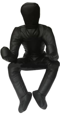 Amagogo Grappling-Trainingsdummy, Jiu-Jitsu-Tasche, unbefüllt, Erwachsene, Boxdummy, Schaufensterpuppe, Kampfsport, PU-, für Kickboxen, Schwarz 165cm