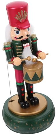 Warmhm Boîte à Musique Casse-Noisette Marionnette Jouet avec Mobiles Casse-Noisette De Noël Décoration De Cheminée De Vacances