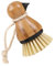 KOMBIUDA Small Vegetable Brush Brush to Clean Mushrooms Fruit and Vegetable Kitchen Cleaning Scrubber Bamboo Handle