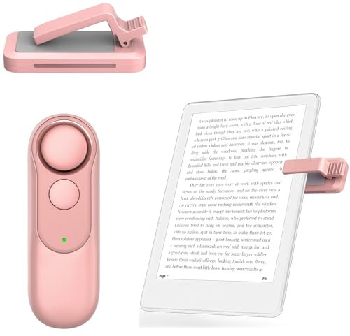 Hogance Mando a Distancia RF Universal Pasapáginas para Kindles eReaders, Turner de Página Inalámbrica para iPad Tabletas Lectura de eBooks, Accesorios para la Lectura de Kindles, HKRC004, Rosa