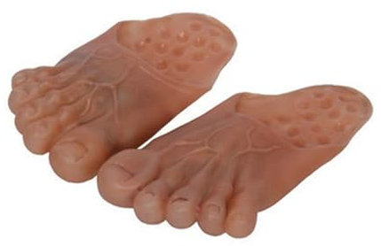 Youngwier Fuß Hausschuhe, Lustige Nackte Füße Pantoffeln Jumbo-Füße Hausschuhe Cosplay Hul-k Grün Riesenfüße Big-foot Count Hausschuhe Halloween Cosplay Riesenfüße Zubehör Kostüm Maskerade Requisiten