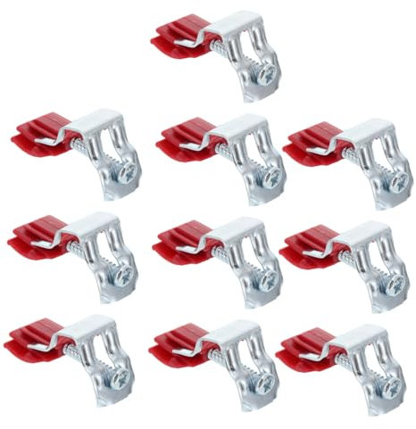 Homoyoyo 10piezas Clips Montaje Fregadero Cocina Ajustables Grapas Fijar Encimera Accesorios Duraderos Manganeso Resistente Corrosión Color Rojo