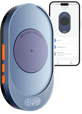VAYDEER Mouse Jiggler with App Control, Adjustable Timer, Noiseless | App Remote Control, Noiseless Operation, Driver-Free Setup, Keeps Computer Active